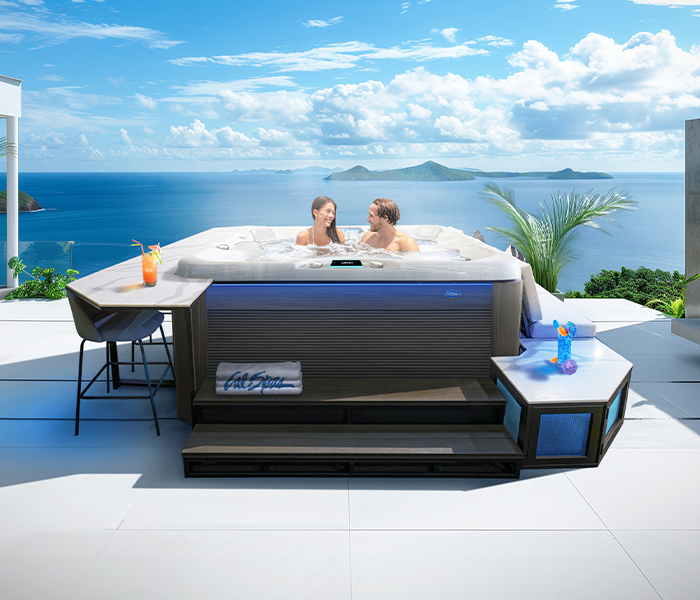 Calspas hot tub being used in a family setting - Trenton